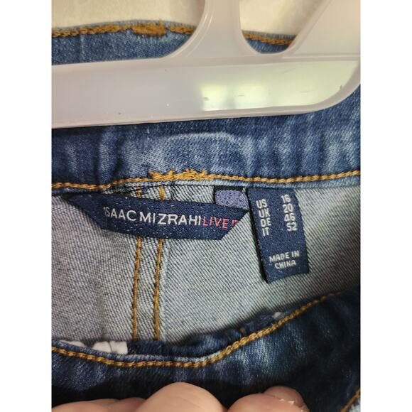 Isaac Mizrahi Live! Capri Jeans Pull-On Elastic Waist sz 16 Wide-Leg - Picture 5 of 9